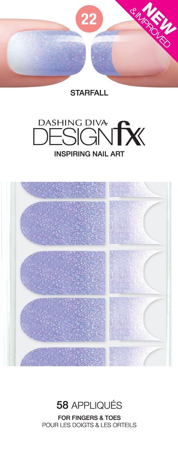 Dashing Diva, Dashing Diva Design FX Appliques - Starfall 22, Mk Beauty Club, Nail Wrap