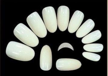 Nail Supply, Full Cover Tips - Oval / Natural, Mk Beauty Club, Nail Tips