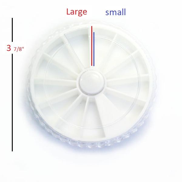 Rhinestone Wheel Container 12 Compartments