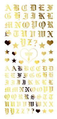 Nail Labo, Tsumekira Britney TOKYO Nail Sticker - Chola Glamour 2   Gold, Mk Beauty Club, Nail Sticker